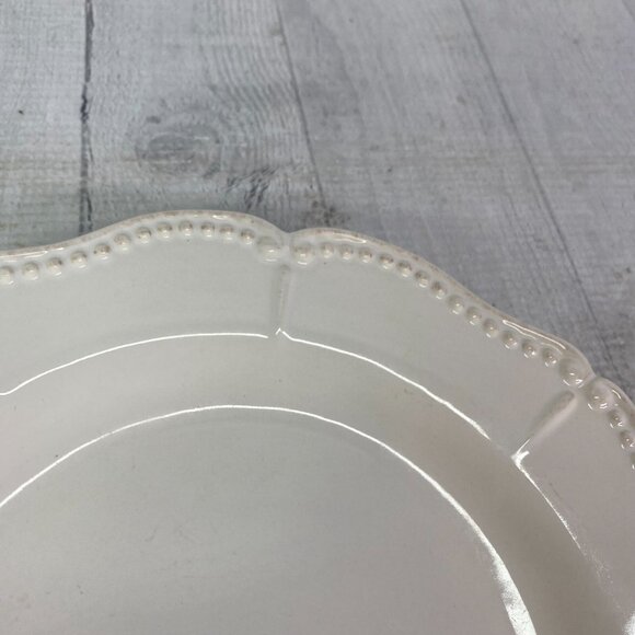 Chris Madden JCPenny ADALINA Ivory Embossed Stoneware Salad Lunch Plates Set 4 - Picture 13 of 16